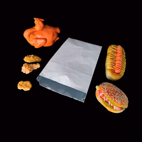 Pane tostato Foglio di alluminio Carta laminata Fogli di kebab in sacchetto da forno
