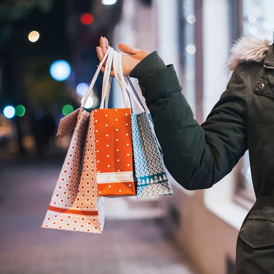 Sacchetti di carta per la spesa personalizzati con fantasia regalo con manico a nastro
