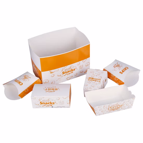 Stoviglie all'ingrosso personalizzate Bento Hamburger Fried Chicken Pasta Kraft Paper Packaging Food Box